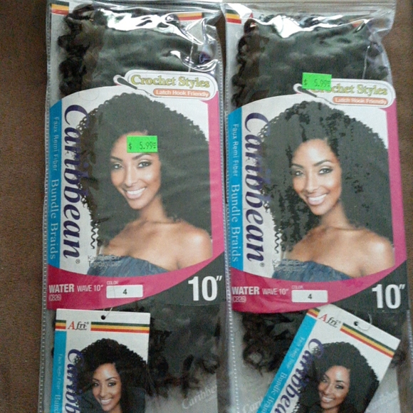 Caribbean Water Wave 10" Crochet Hair #4 color - Picture 1 of 3
